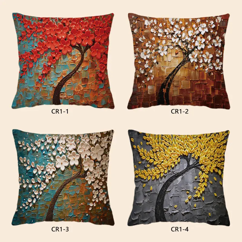 Botanical Print Throw Pillowcase for Indoor Decor