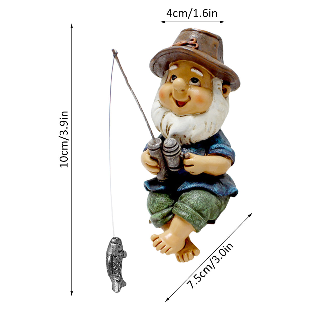 Naughty Gnome Statue for Outdoor Garden Decor