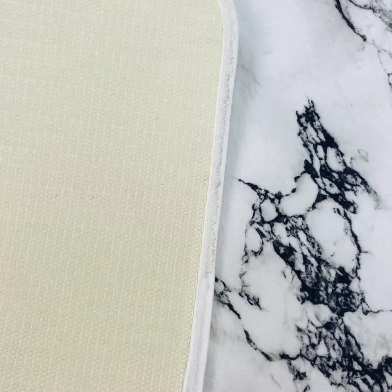 Marble Indoor Mat - Modern Soft Bathroom Decor 15.75x23.62in
