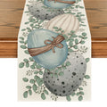 Artoid Mode Eucalyptus Egg Easter Table Runner Spring Kitchen Dining Table Decor for Indoor Outdoor Home Party Decor 13x120 Inch