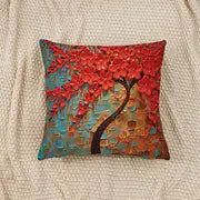 Botanical Print Throw Pillowcase for Indoor Decor