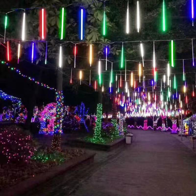 LED Meteor Shower String Lights for Outdoor Decor