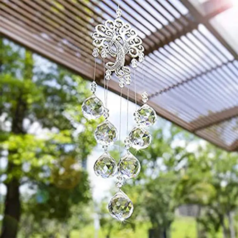 Creative Crystal Tree Suncatcher for Outdoor Decor