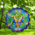 Generic Metal Wind Spinners 3D Hanging Butterfly Wind Spinner 10Inch Metal Wind Spinners for Outdoor&Indoor Decor Yard Art Garden Decoration Blue