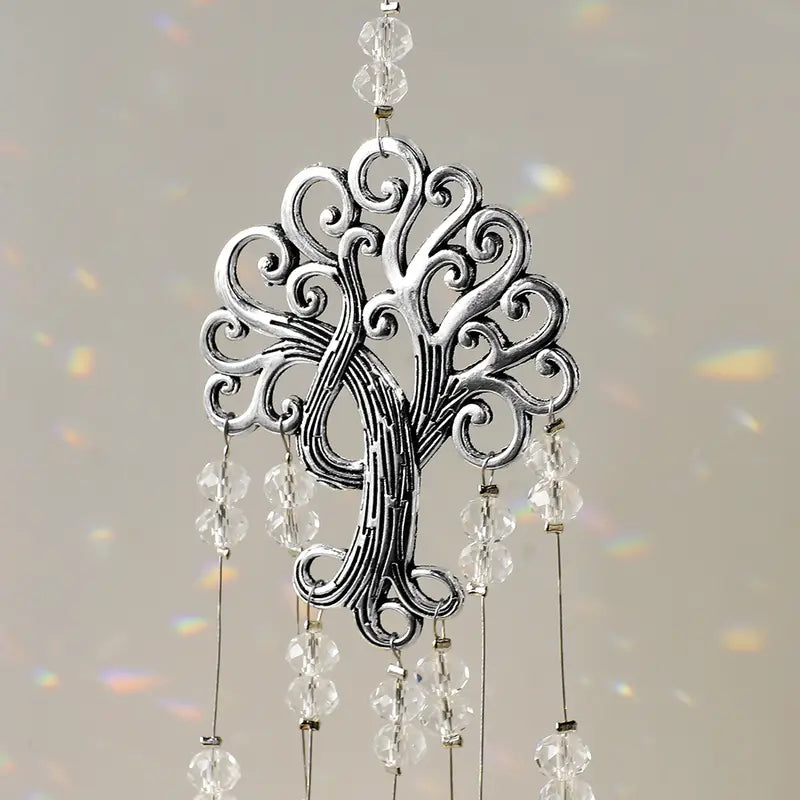 Creative Crystal Tree Suncatcher for Outdoor Decor