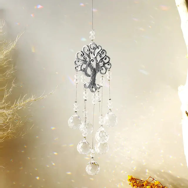 Creative Crystal Tree Suncatcher for Outdoor Decor