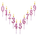 10 Pieces Birthday Numeral Candles Cake Numeral Candles Birthday Cake Candles for Kids Adults Number 0-9 Cake Topper Decoration for Birthday Wedding PartyRose Gold