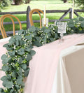 Eucalyptus Garland 2PCS 6FT Artificial Ivy Greenery Fake Silver Dollar Eucalyptus Leaves Vines Table Decor Green Vine Spring Artificial Vines for Home Mantle Party Decor Indoor/Outdoor