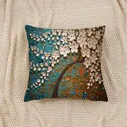 Botanical Print Throw Pillowcase for Indoor Decor