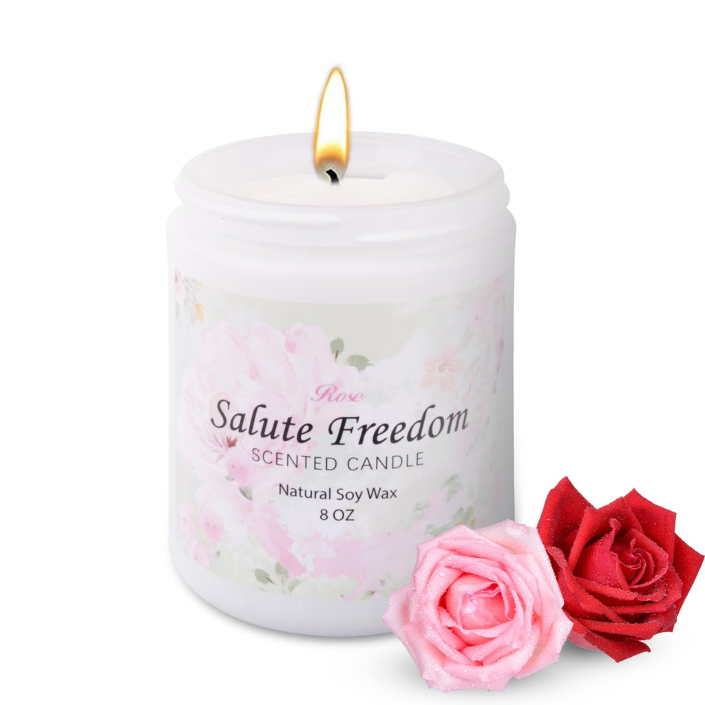 Gadojuewo Scented Candles for Home Aromatherapy Candles Set for Women Rose Candle8 oz 46H Long Lasting Burning Stress Relief Candles for Birthday FallChristmas Mothers DayHoliday