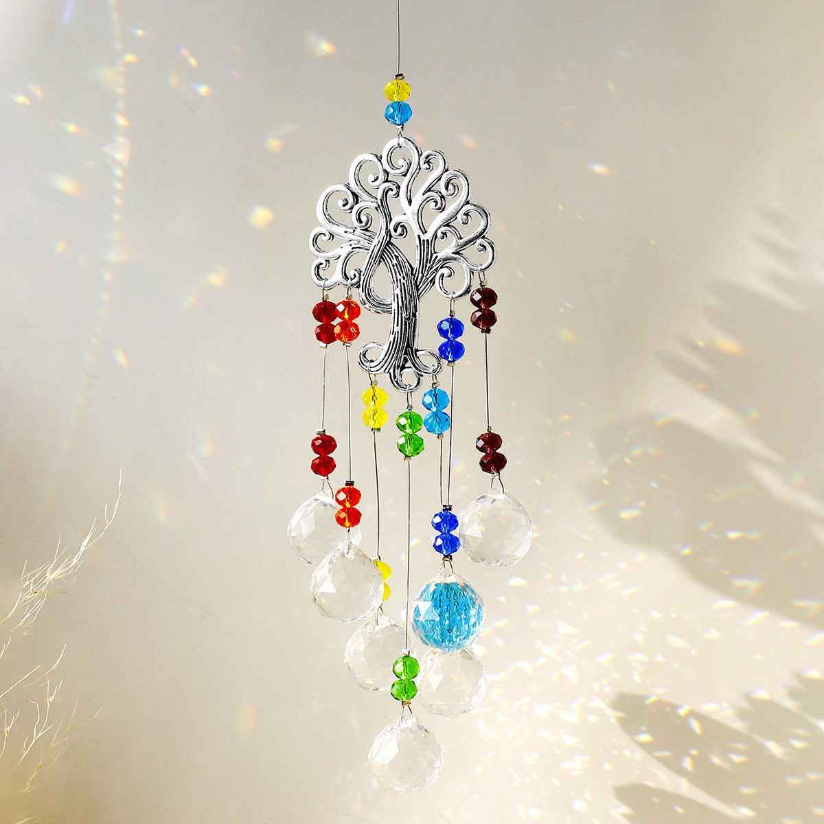 Creative Crystal Tree Suncatcher for Outdoor Decor