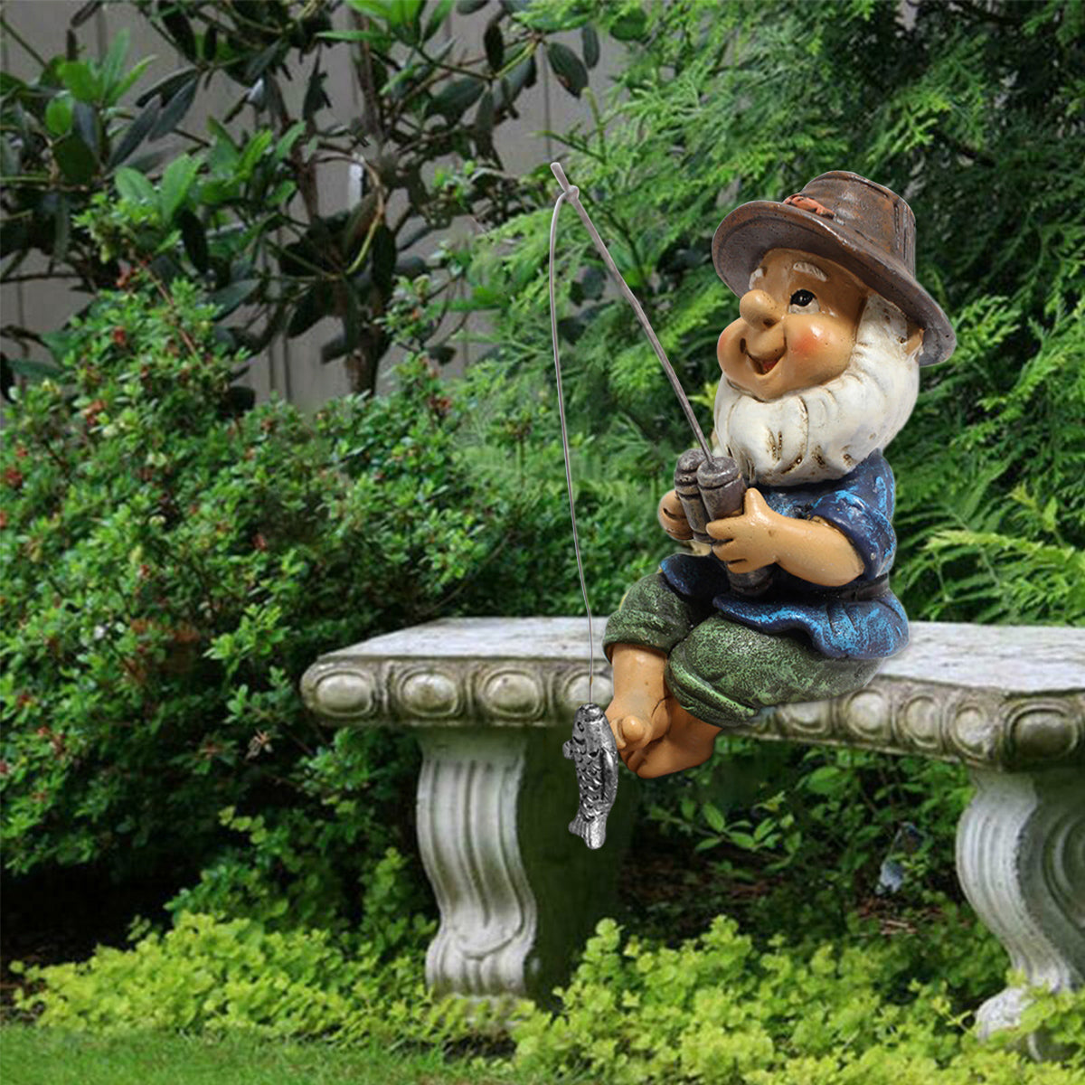 Naughty Gnome Statue for Outdoor Garden Decor
