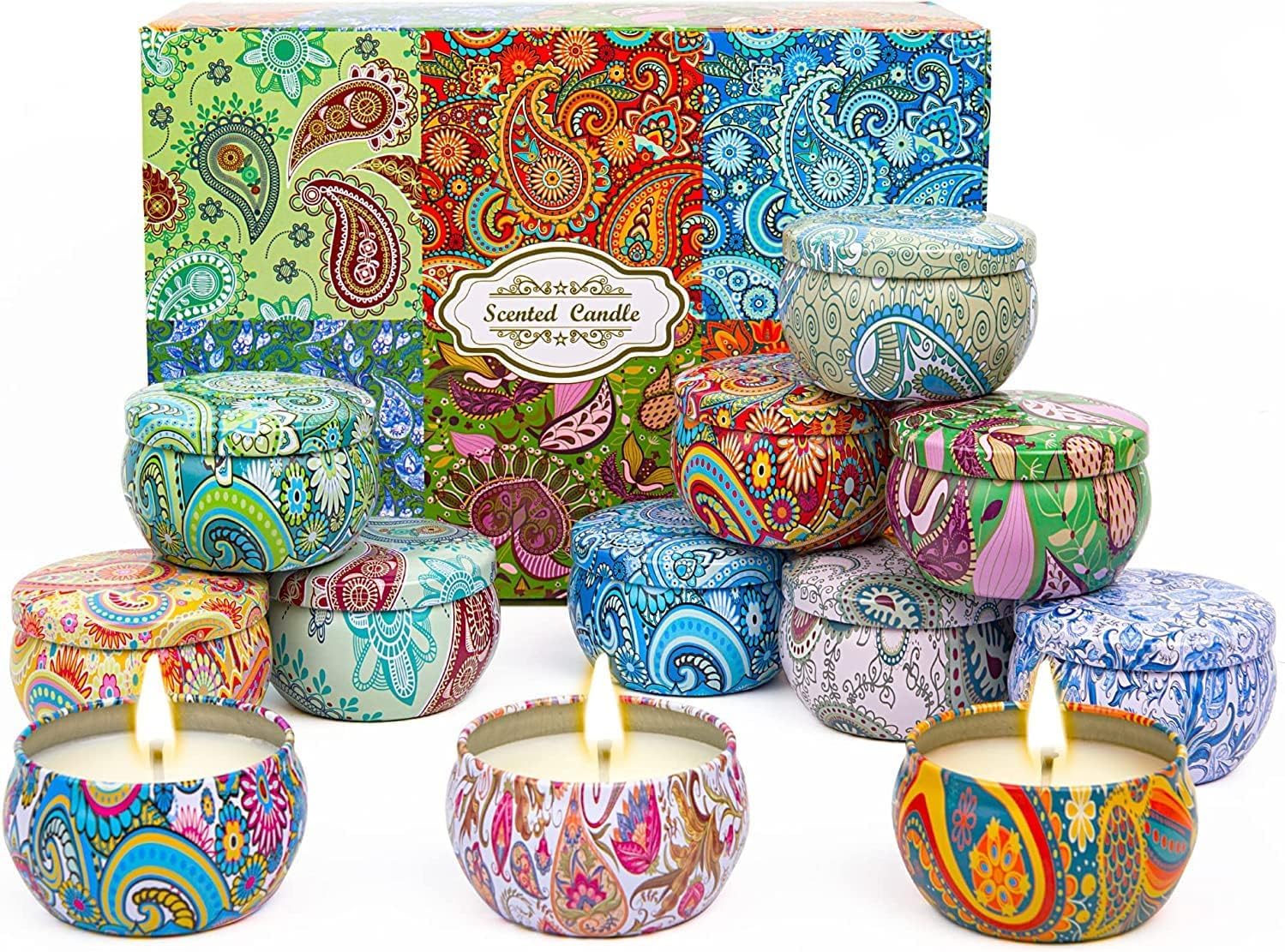 Alikiai Scented Candles Gifts for Women Candles for Home 12 Pack Soy Wax Candles Gifts Sets Birthday Gifts for Women Mom Best Friends Sister Colleague
