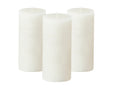 Simply Soson 3x6 inch White Pillar Candles Set of 3 Rustic Texture Unscented White Candles Dripless Candles 3 inch Pillar Candles Ideal as Wedding Parties Spas Dinner Home Decoration Church