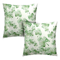 Kwlegh Spring Pillow Covers 20x20 Green Shamrock Pillows Cushion Cases Set of 2 Lucky Clover Decor Pillow Cases March Decorations for Indoor Living Room Couch