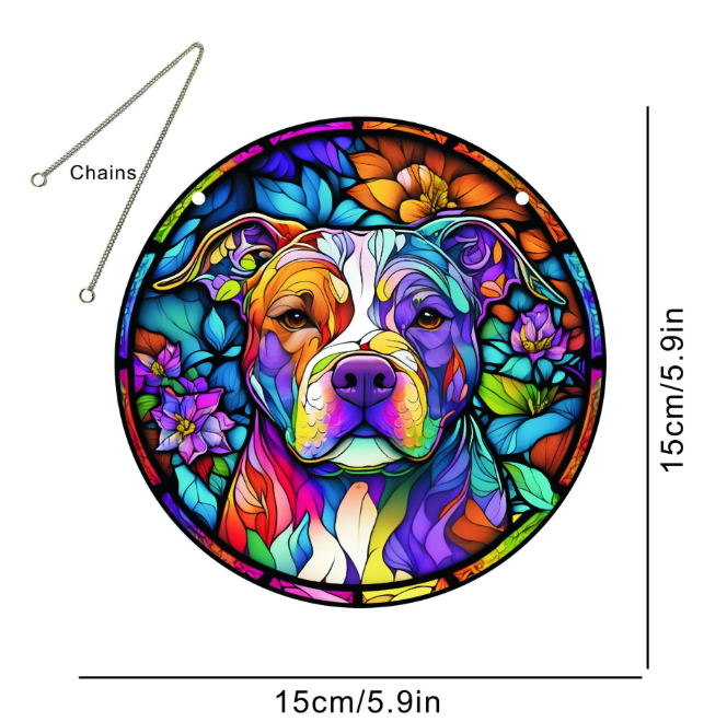 Dachshund Stained Glass Suncatcher Home Decor (One Piece)