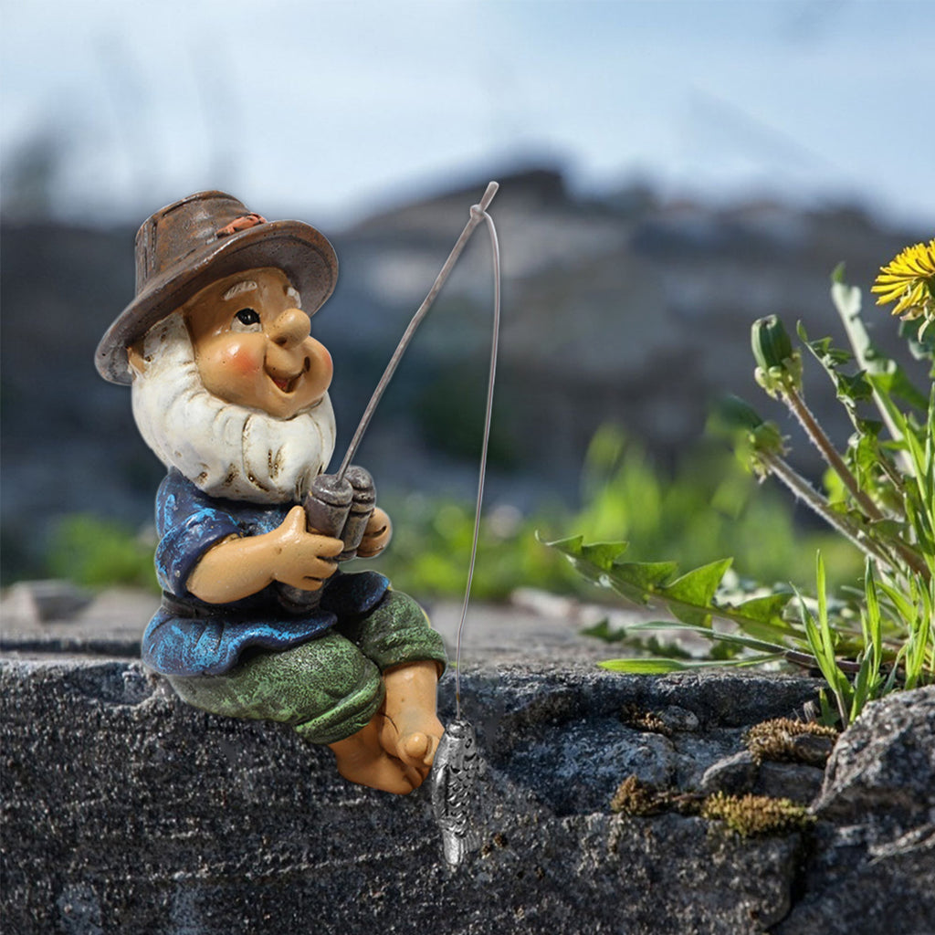Naughty Gnome Statue for Outdoor Garden Decor